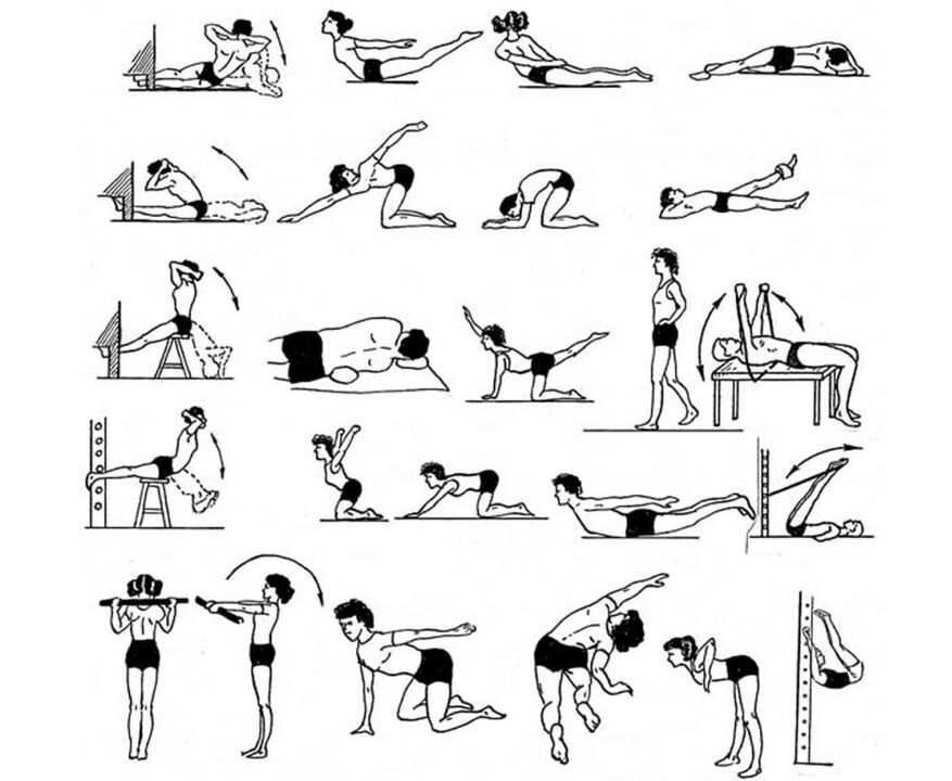 esercizi terapeutici per l'osteocondrosi