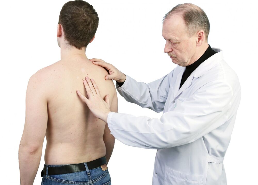 La diagnosi di osteocondrosi comprende una visita medica della colonna vertebrale